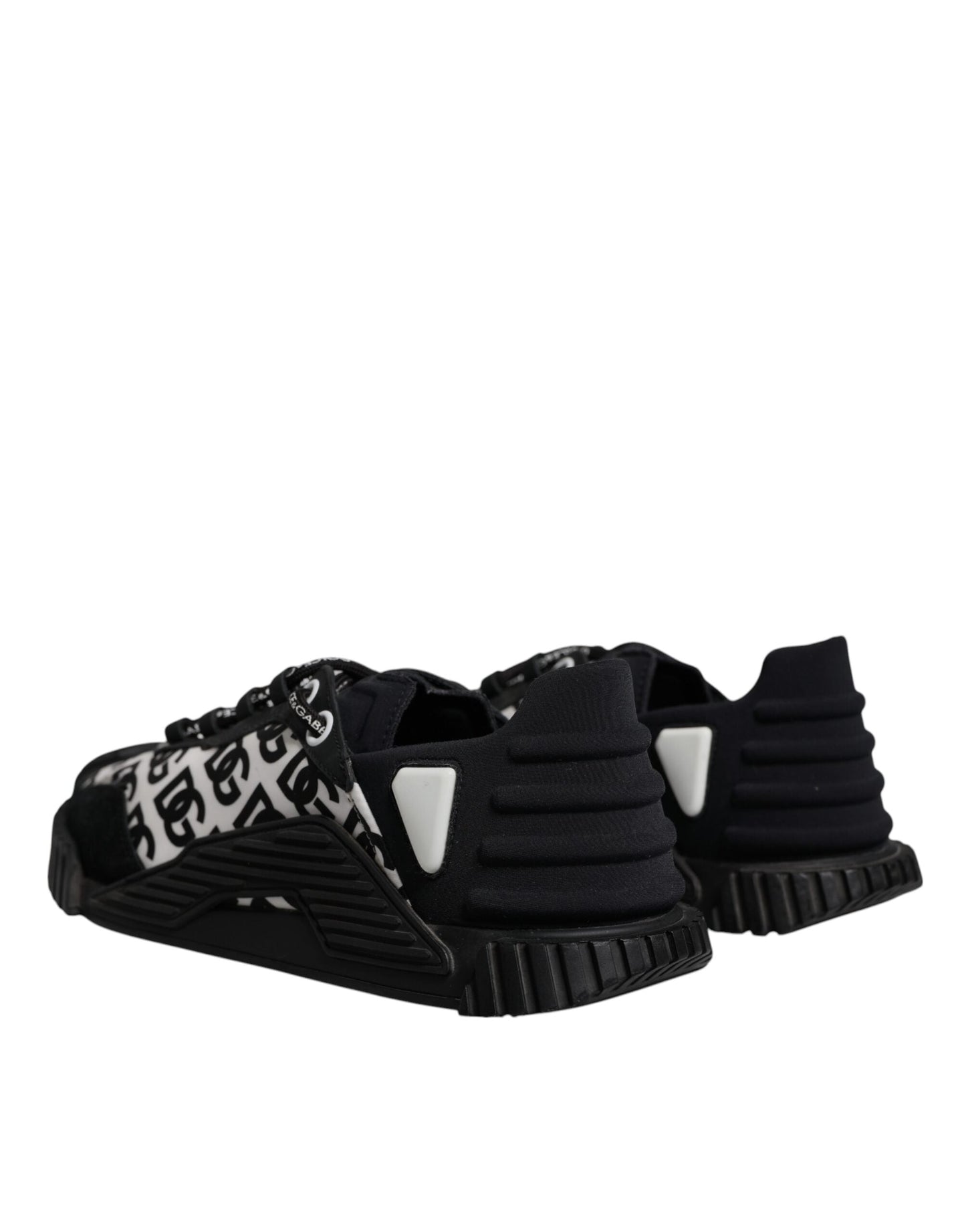 Dolce & Gabbana Black Logo Lace Up Low Top NS1 Sneakers Shoes