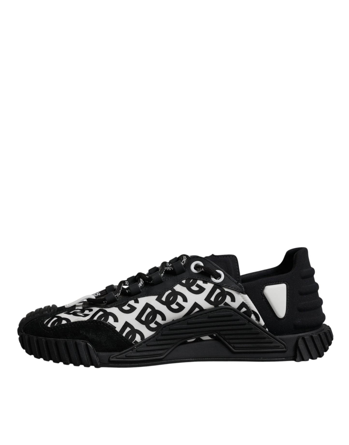Dolce & Gabbana Black Logo Lace Up Low Top NS1 Sneakers Shoes