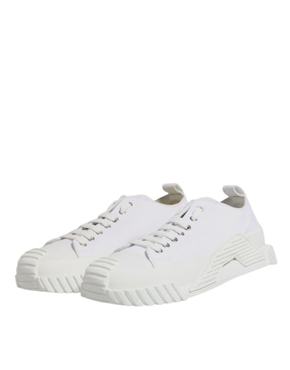 Dolce & Gabbana White Leather Low Top NS1 Sneakers Shoes