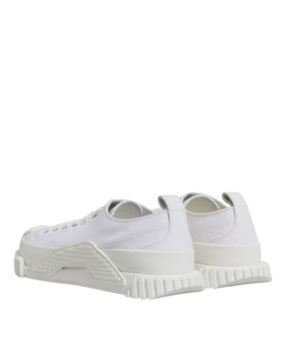 Dolce & Gabbana White Leather Low Top NS1 Sneakers Shoes