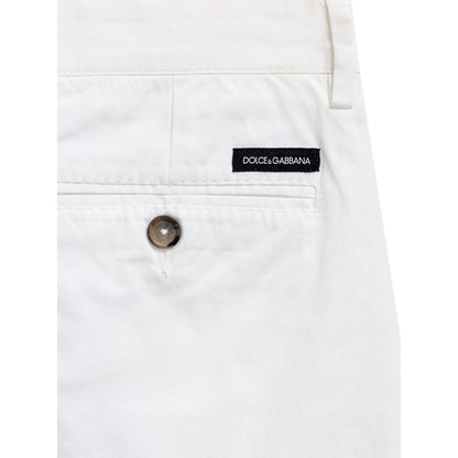 Dolce & Gabbana White Cotton Bermuda