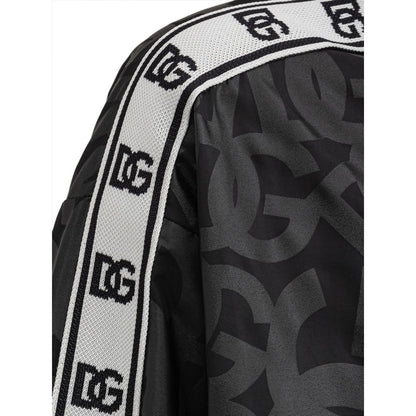 Dolce & Gabbana Black Polyester Jackets & Coat