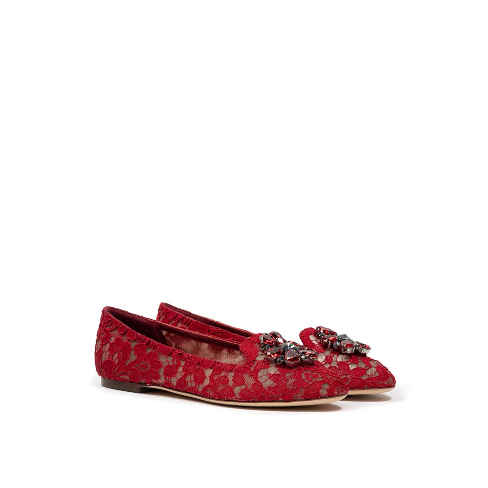 Dolce & Gabbana Red Viscose Ballet Flat