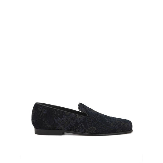 Etro Blue Leather Slip-On Loafer
