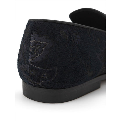 Etro Blue Leather Slip-On Loafer