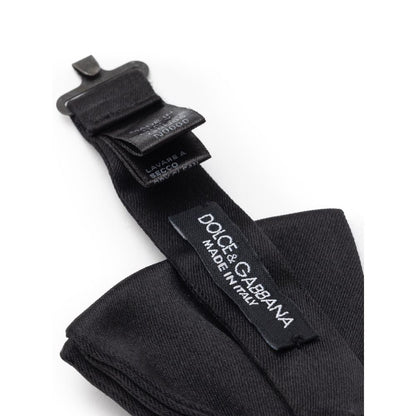 Dolce & Gabbana Black Silk Bowty