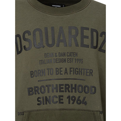 Dsquared² Green Cotton Hoody
