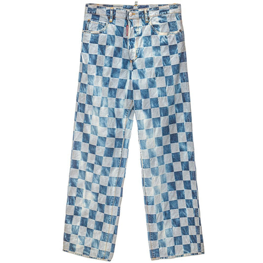 Dsquared² Blue Cotton Relaxed Fit Jean