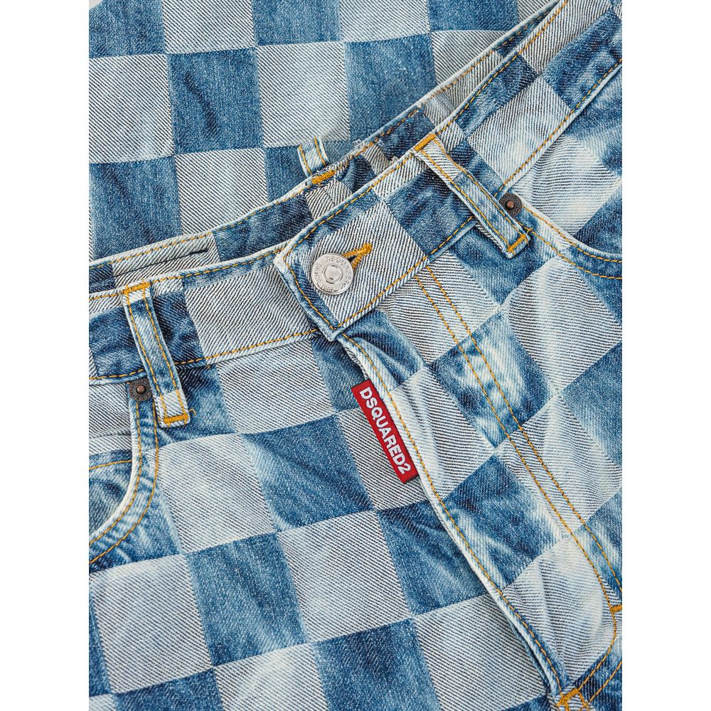 Dsquared² Blue Cotton Relaxed Fit Jean