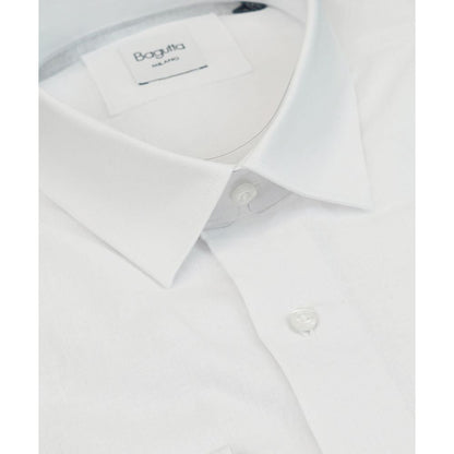 Bagutta White Linen Men Shirt