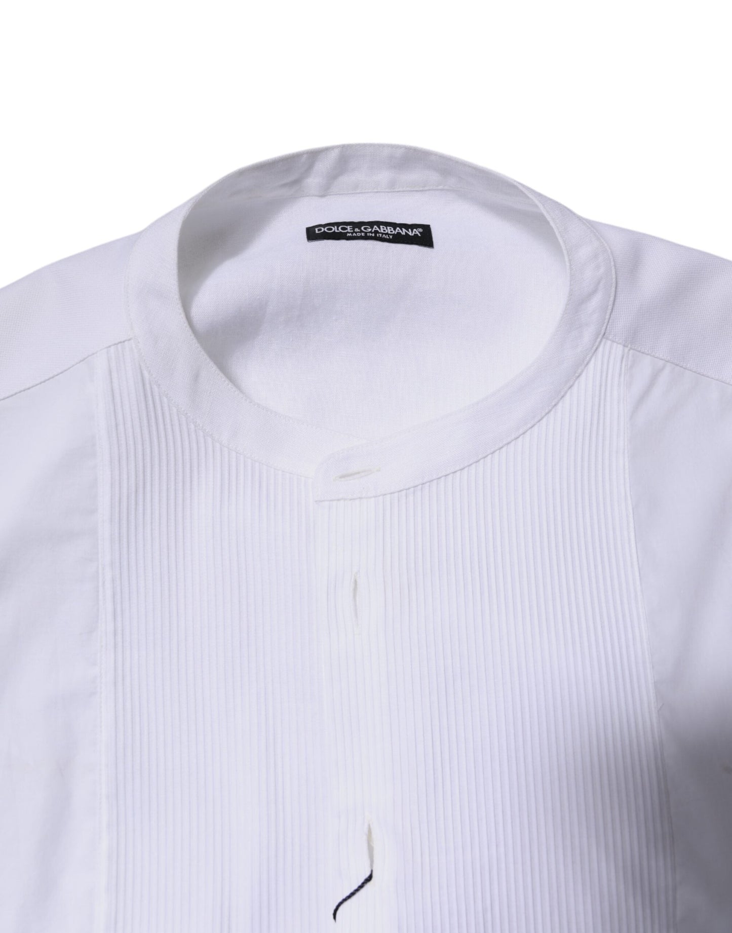 Dolce & Gabbana White Cotton Button Down Long Sleeves Shirt