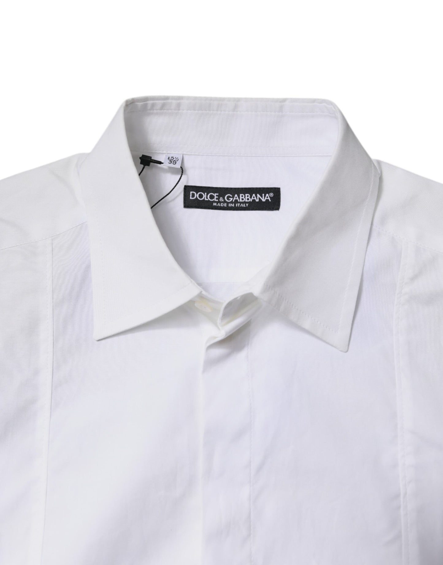 Dolce & Gabbana White Cotton Collared Dress Formal Shirt