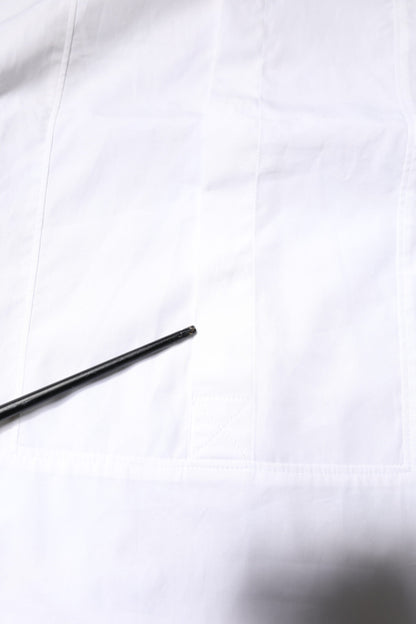 Dolce & Gabbana White Cotton Collared Dress Formal Shirt