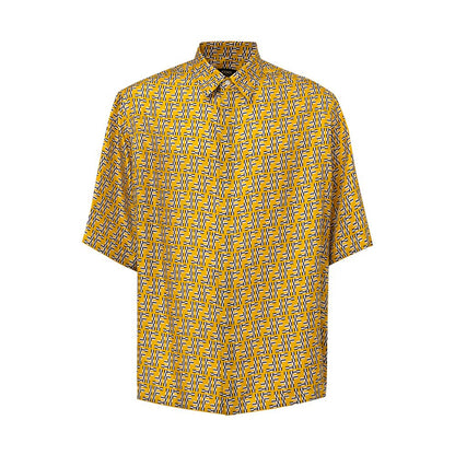 Fendi Yellow Silk Shortsleeve