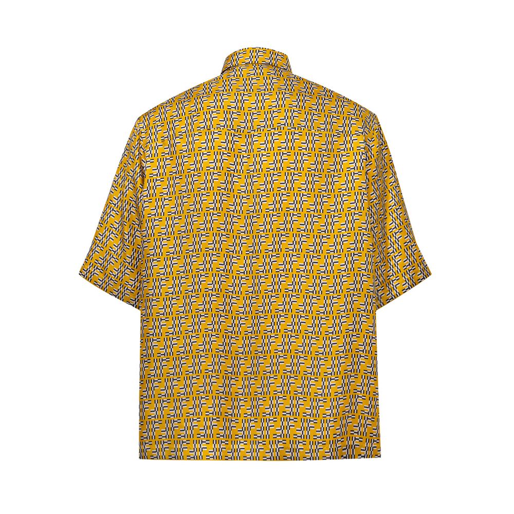 Fendi Yellow Silk Shortsleeve