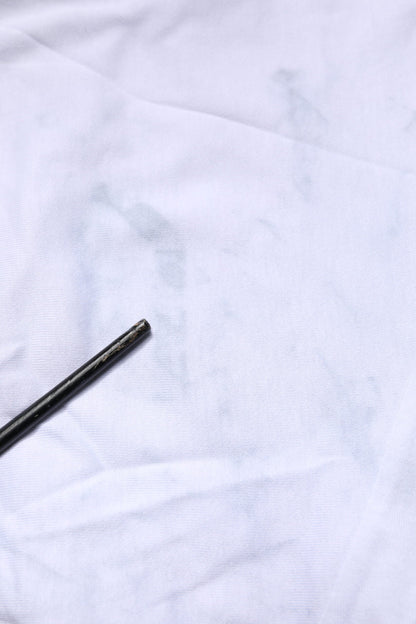 Dolce & Gabbana White Print Lace-Up Cotton Crew Neck T-shirt