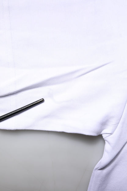 Dolce & Gabbana White Printed Cotton Crew Neck Tee T-shirt