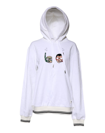 Dolce & Gabbana White #DGFamily Hooded Sweatshirt Sweater