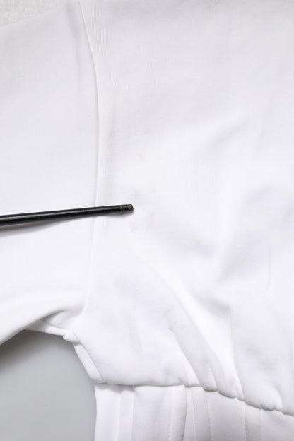 Dolce & Gabbana White Cotton Blend 3/4 Sleeves Blouse Top