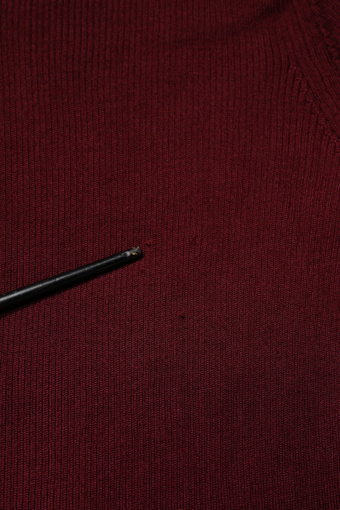 Dolce & Gabbana Burgundy Long Sleeves Turtleneck Slim Sweater