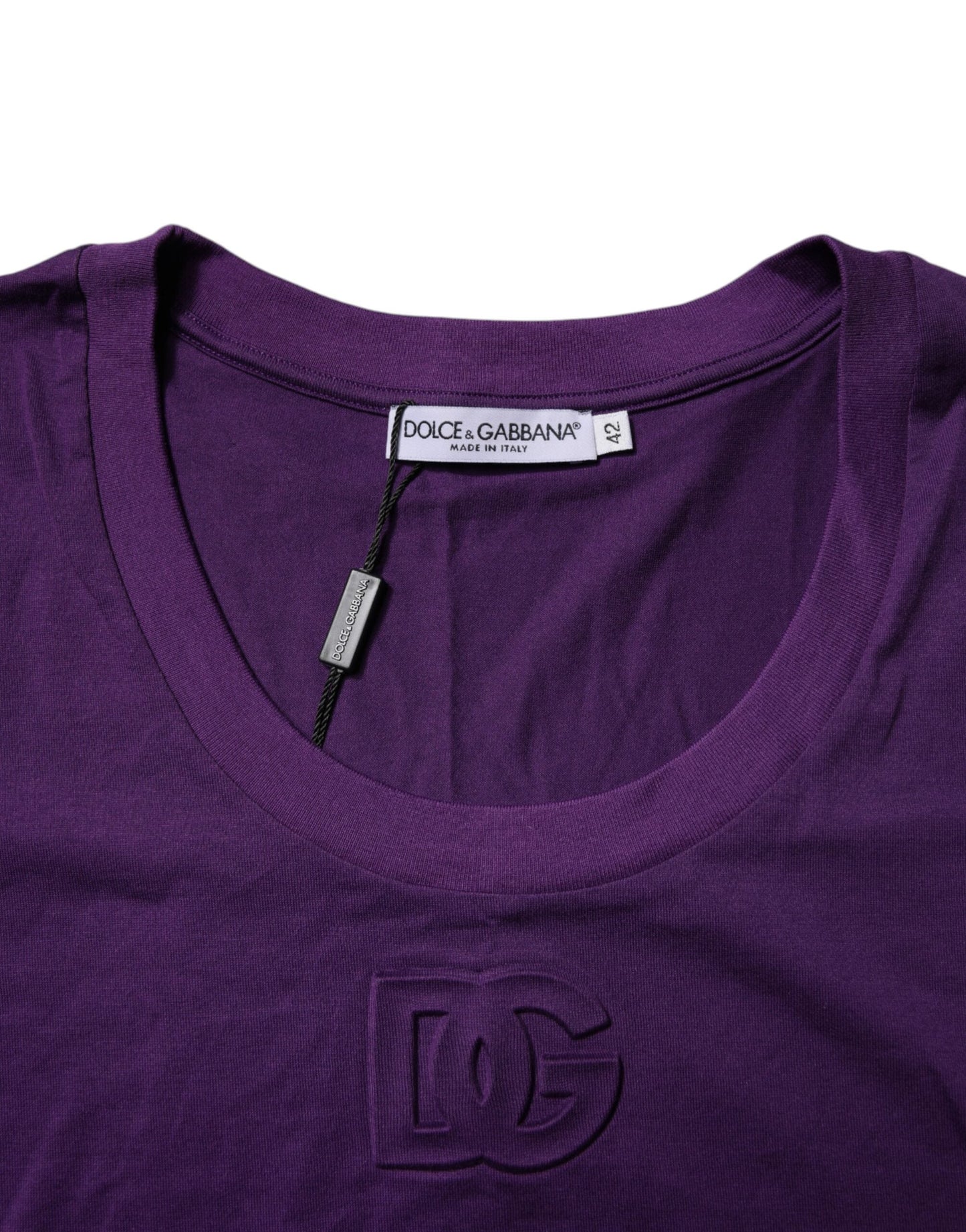 Dolce & Gabbana Violet Cotton Crewneck Short Sleeves T-shirt
