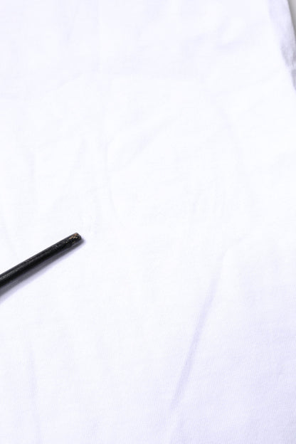 Dolce & Gabbana White Cotton Printed Round Neck Top T-shirt