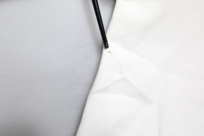 Dolce & Gabbana White Cotton Blend 3/4 Sleeves Blouse Top