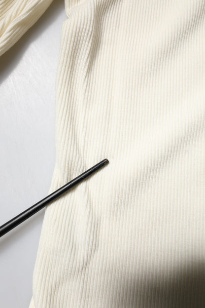 Dolce & Gabbana Cream Long Sleeves Turtleneck Slim Sweater