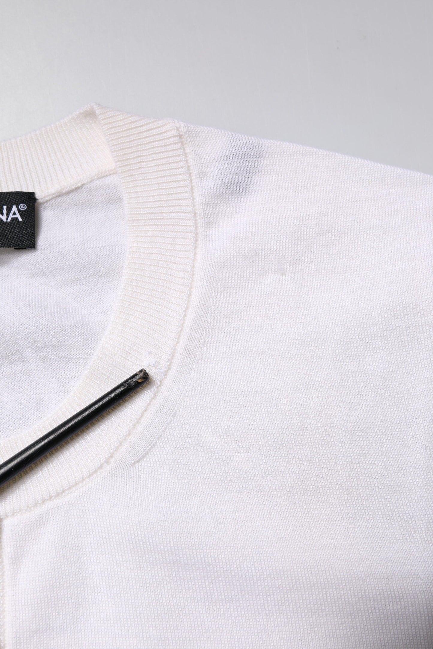 Dolce & Gabbana Cream Cashmere Knit Cropped Cardigan Sweater