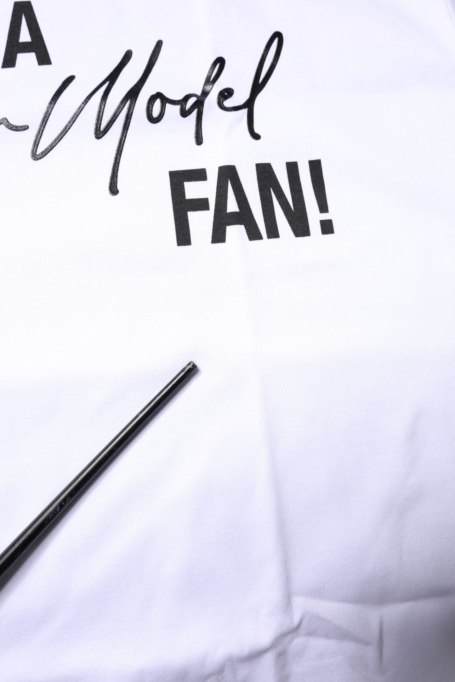 Dolce & Gabbana White Printed Cotton Round Neck Top T-shirt