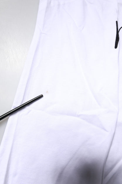 Dolce & Gabbana White Printed Round Neck Top Cotton T-shirt