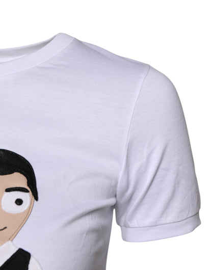Dolce & Gabbana White #DGFAMILY Embroidery Cotton T-shirt