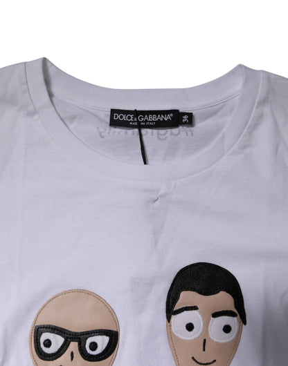 Dolce & Gabbana White #DGFAMILY Embroidery Cotton T-shirt
