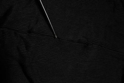 Dolce & Gabbana Black Knit Long Sleeves Turtleneck Slim Top