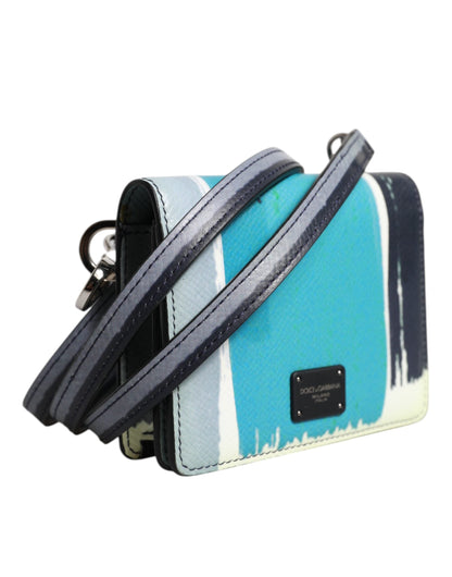 Dolce & Gabbana Multicolor Leather DG Logo Bifold Card Holder Wallet