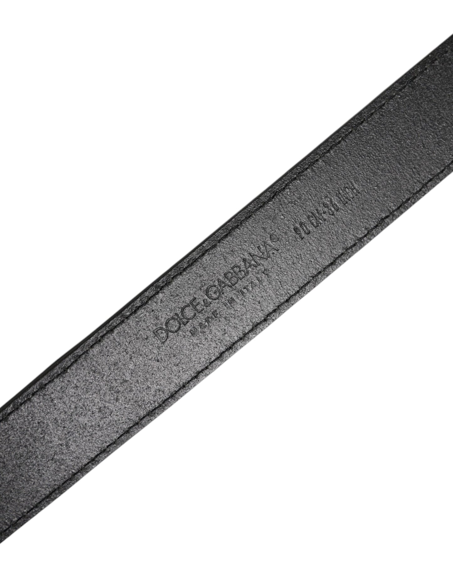 Dolce & Gabbana Brown Velvet Leather Logo Buckle Belt