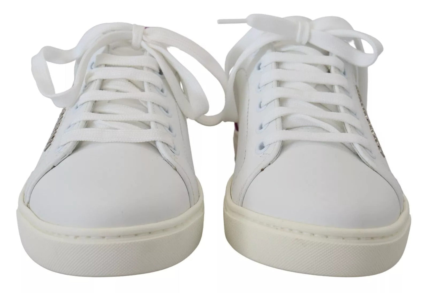 Dolce & Gabbana White Classic Sneakers Women Leather Shoes