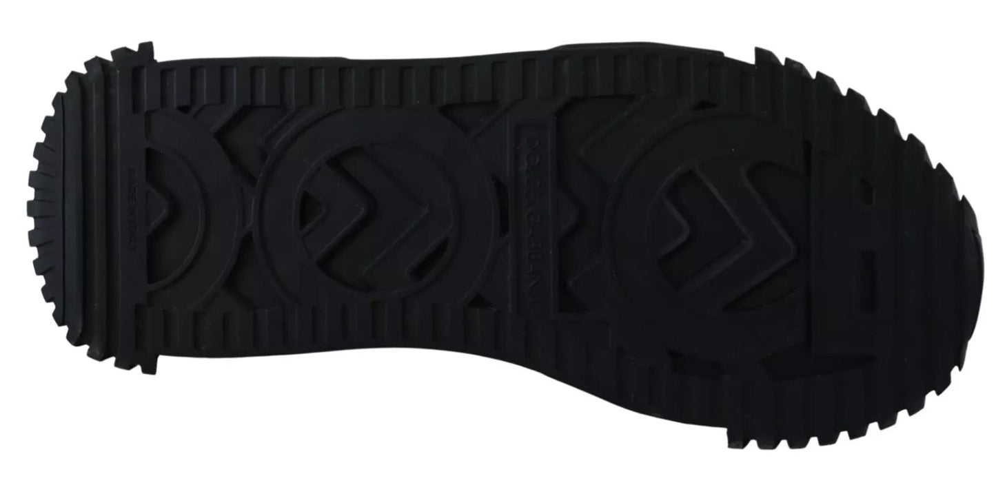 Dolce & Gabbana Black Nylon High Top Sorrento Sneakers Shoes