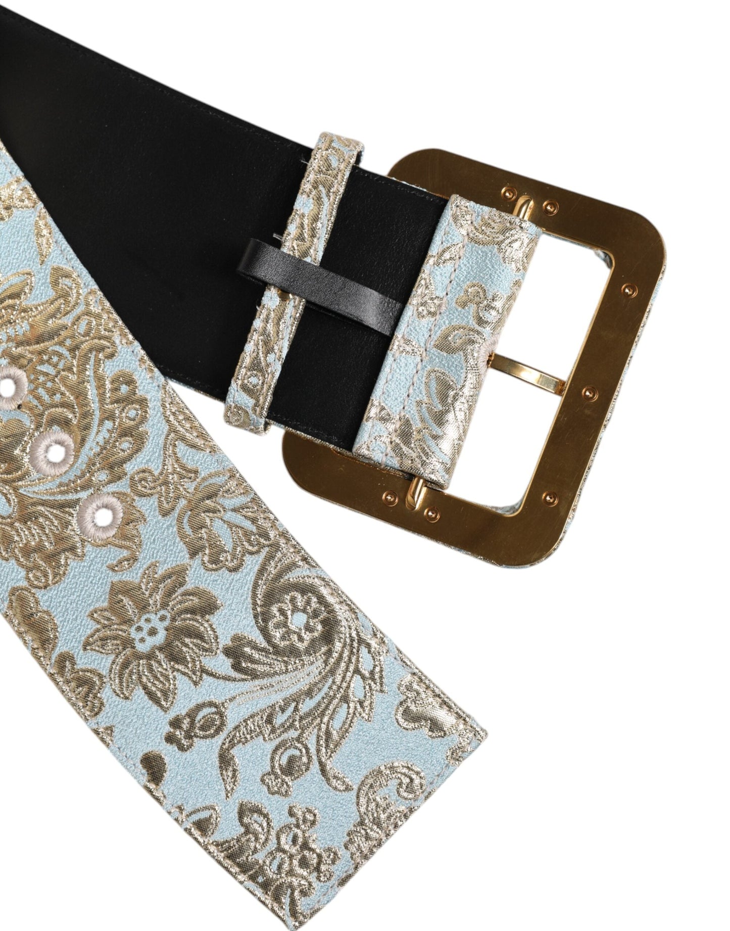 Dolce & Gabbana Multicolor Floral Jacquard Wide Waist Belt