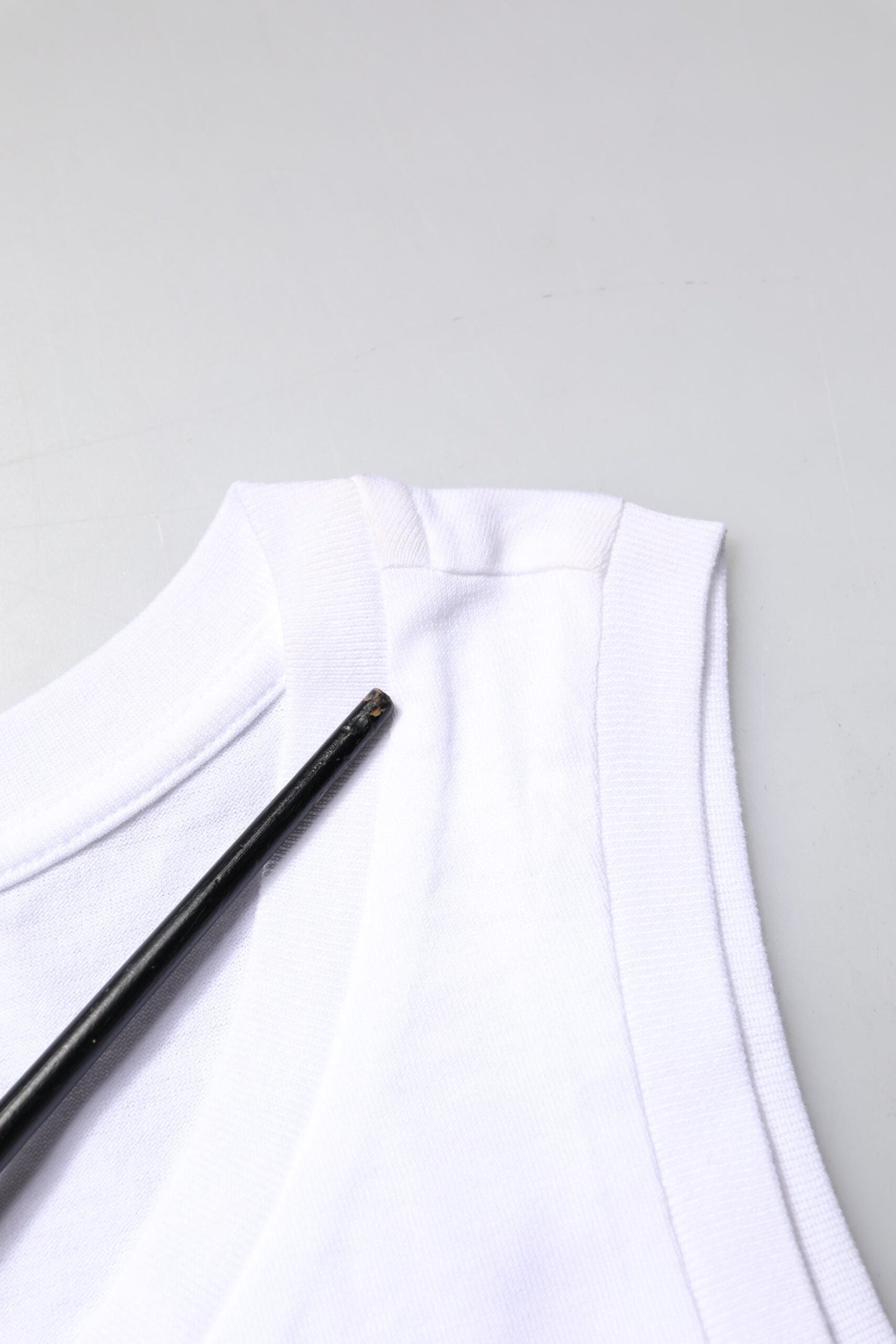 Dolce & Gabbana White Cotton Sleeveless Crew Neck T-shirt