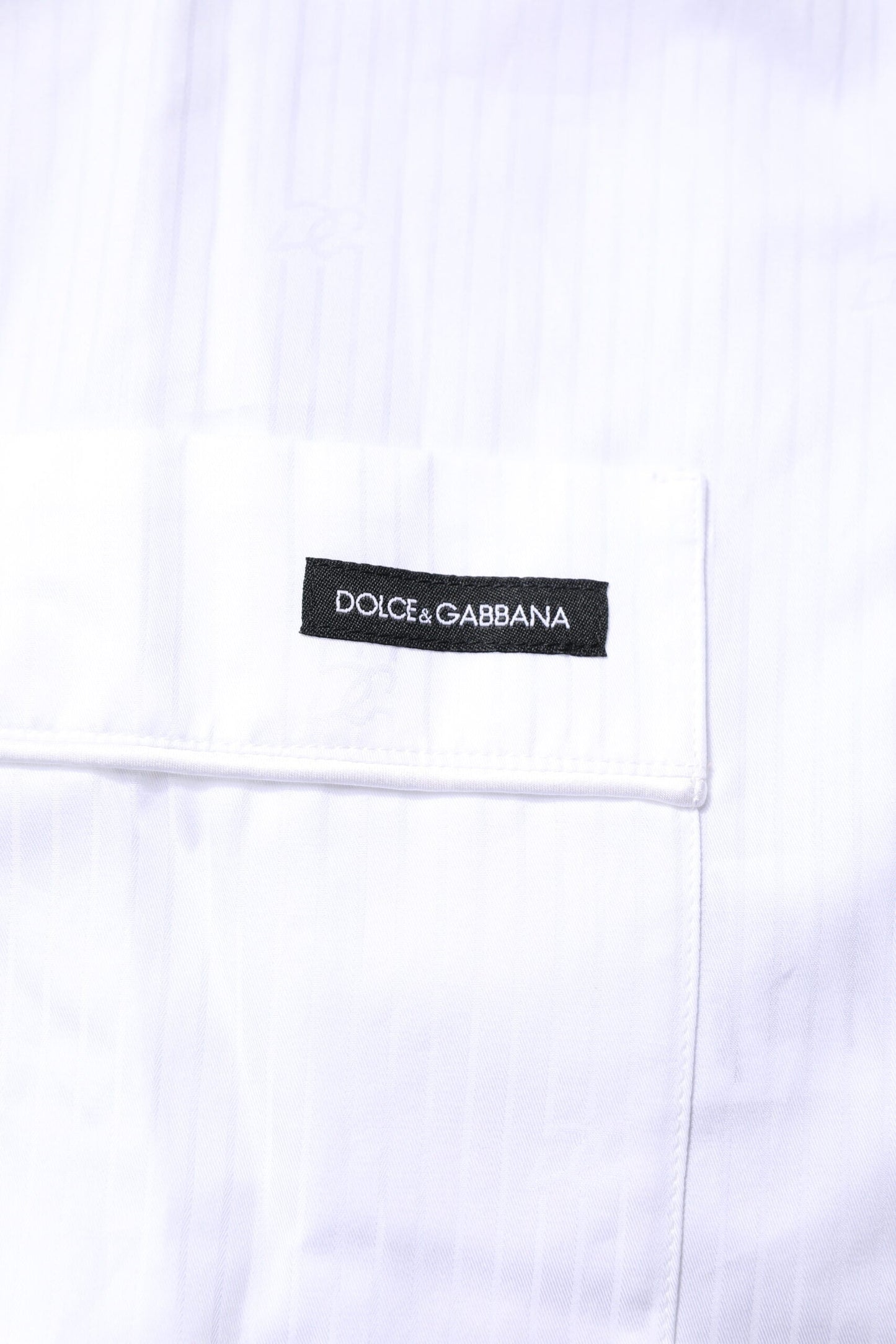 Dolce & Gabbana White Cotton Shirt Pants Pajama Set Sleepwear