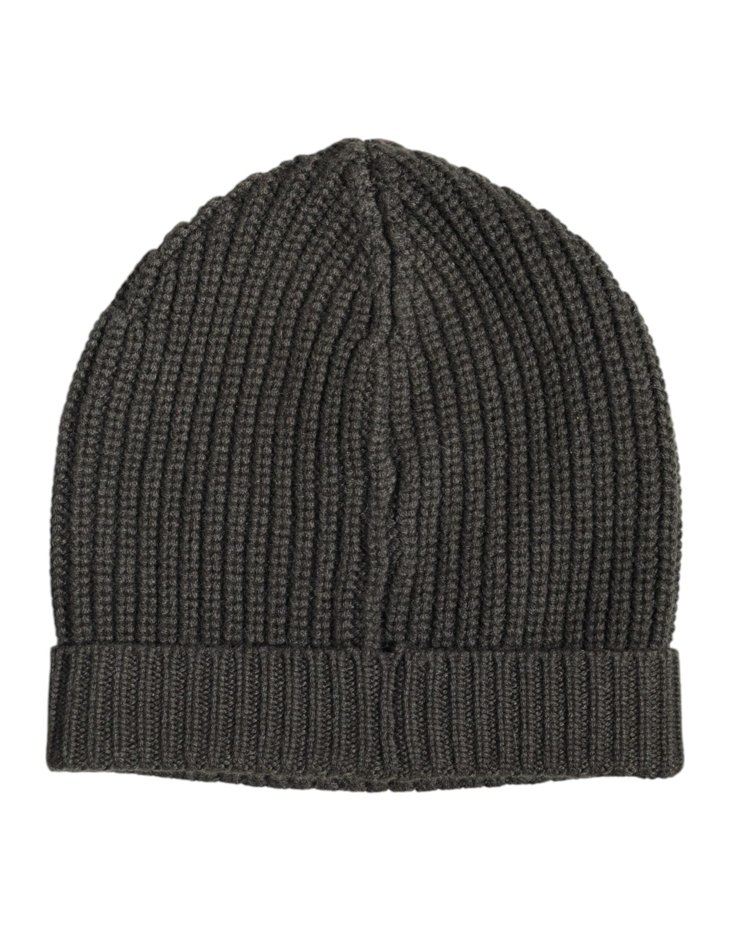 Dolce & Gabbana Dark Gray Cashmere Knit Winter Beanie Hat