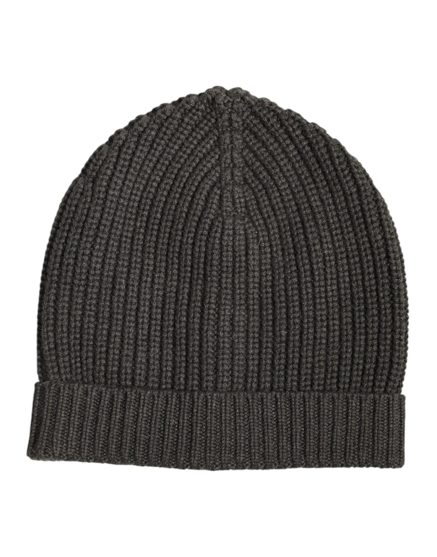 Dolce & Gabbana Dark Gray Cashmere Knit Winter Beanie Hat