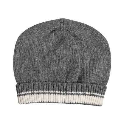 Dolce & Gabbana Gray Cashmere Knitted Winter Beanie Hat