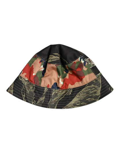Dolce & Gabbana Multicolor DG Plaque Wide Brim Bucket Hat