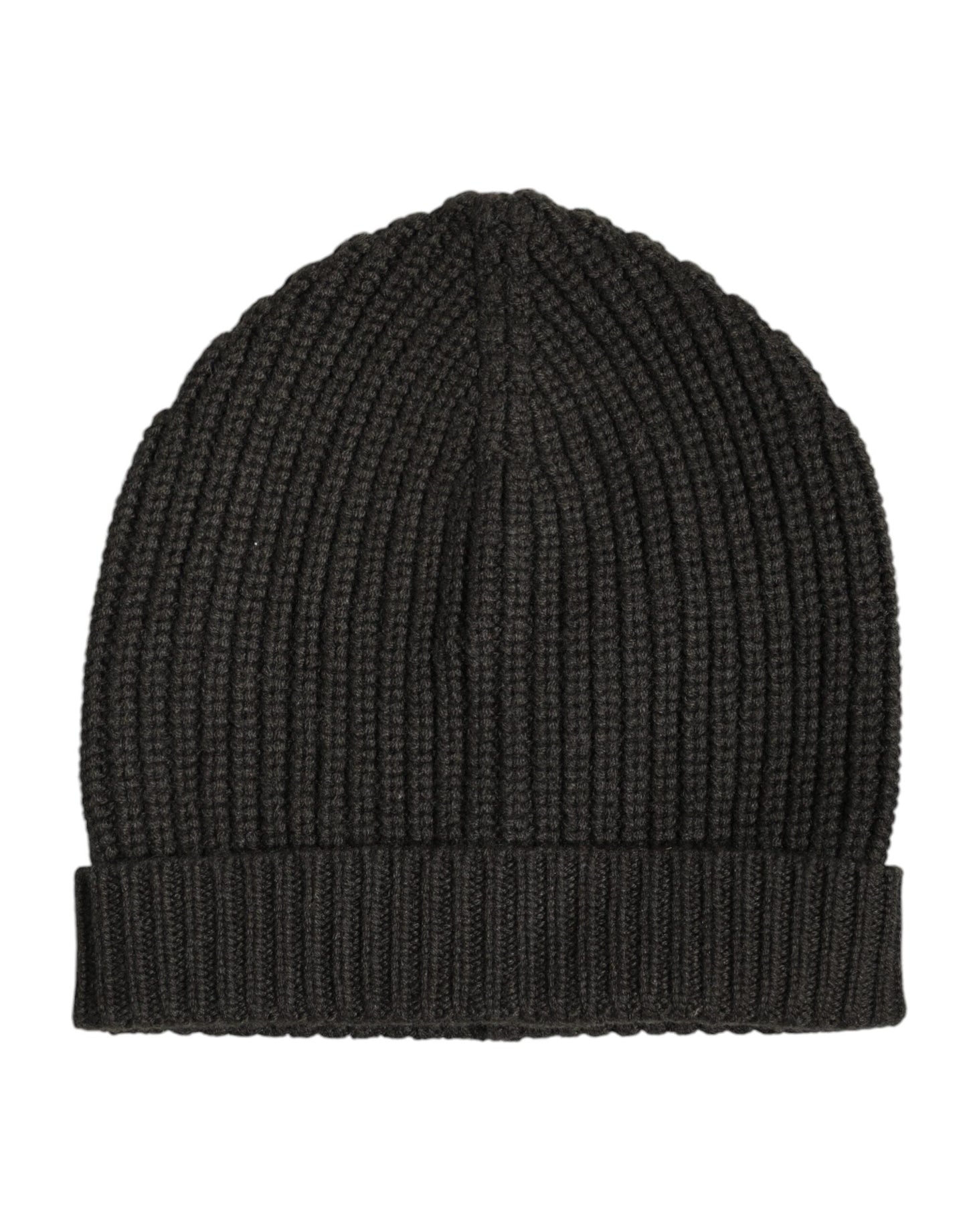 Dolce & Gabbana Dark Gray Cashmere Knit Winter Beanie Hat