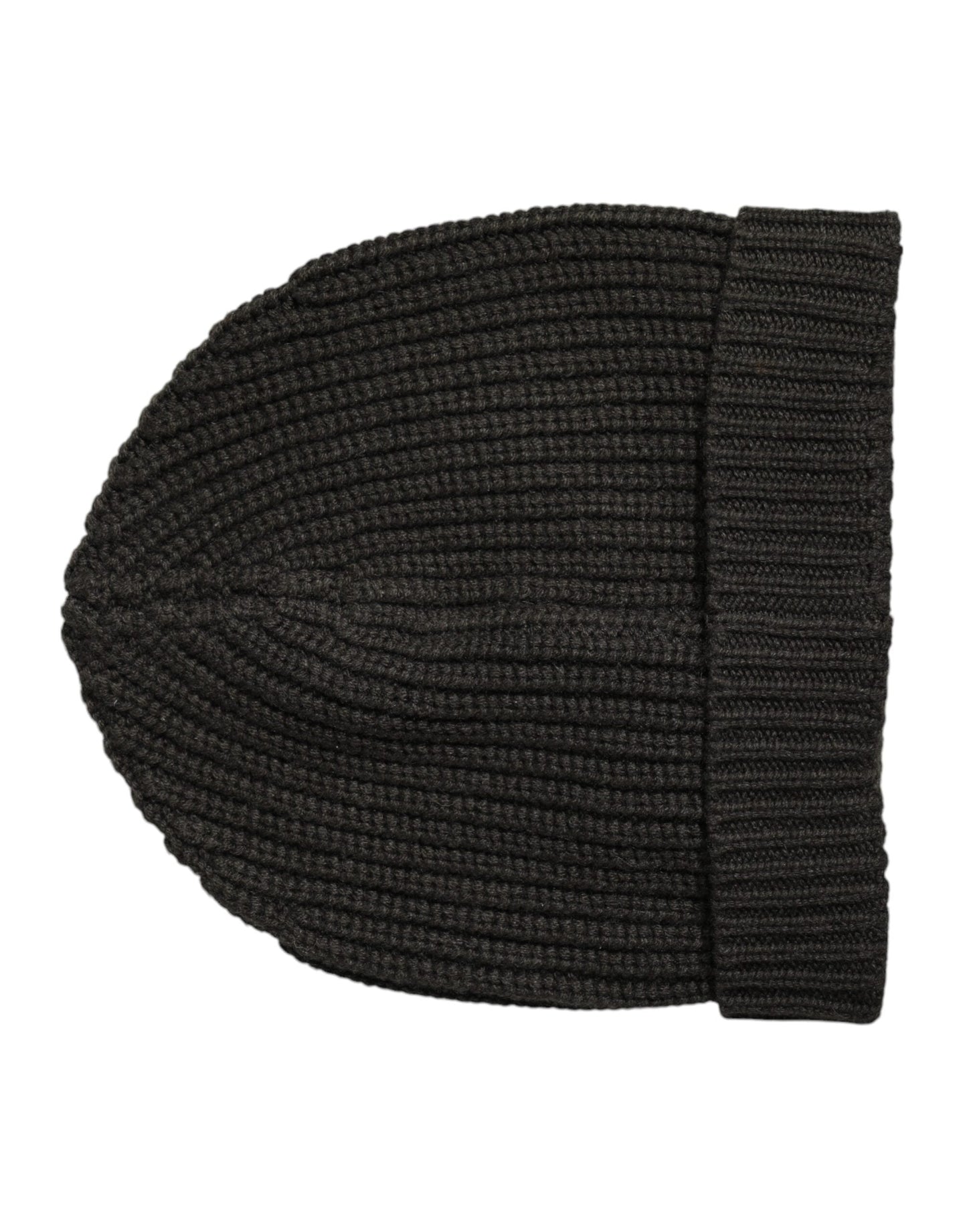 Dolce & Gabbana Dark Gray Cashmere Knit Winter Beanie Hat