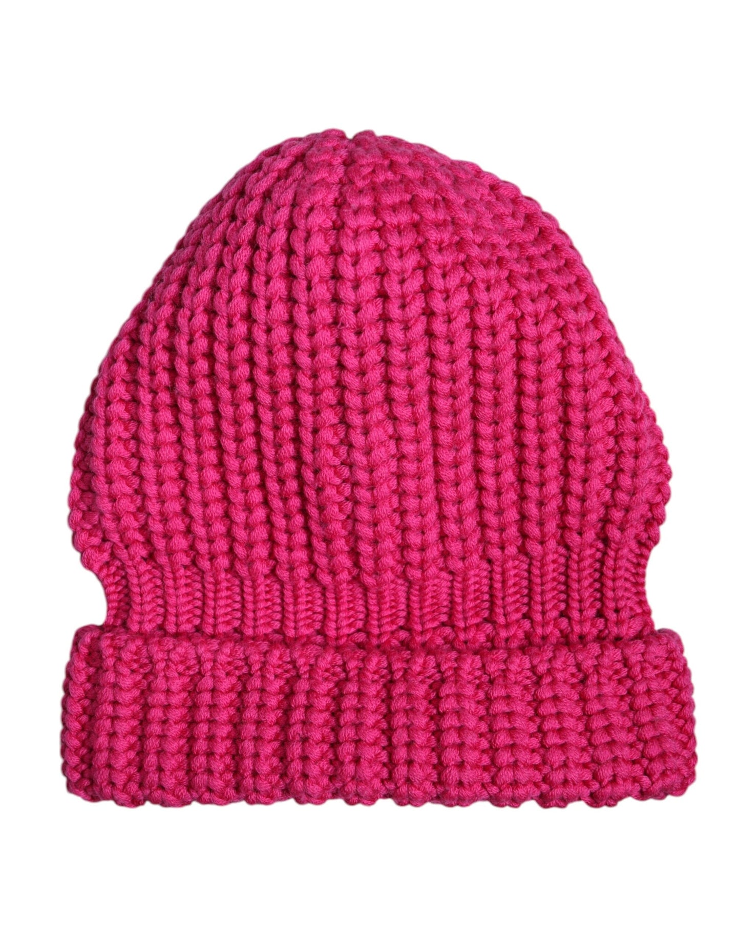 Dolce & Gabbana Pink Solid Wool Knitted Winter Beanie Hat