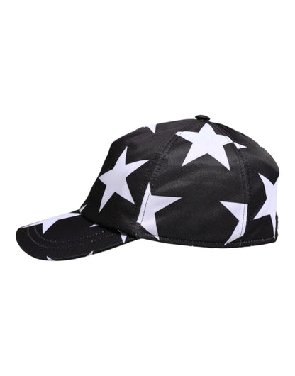 Dolce & Gabbana Black Star Print Polyester Baseball Cap