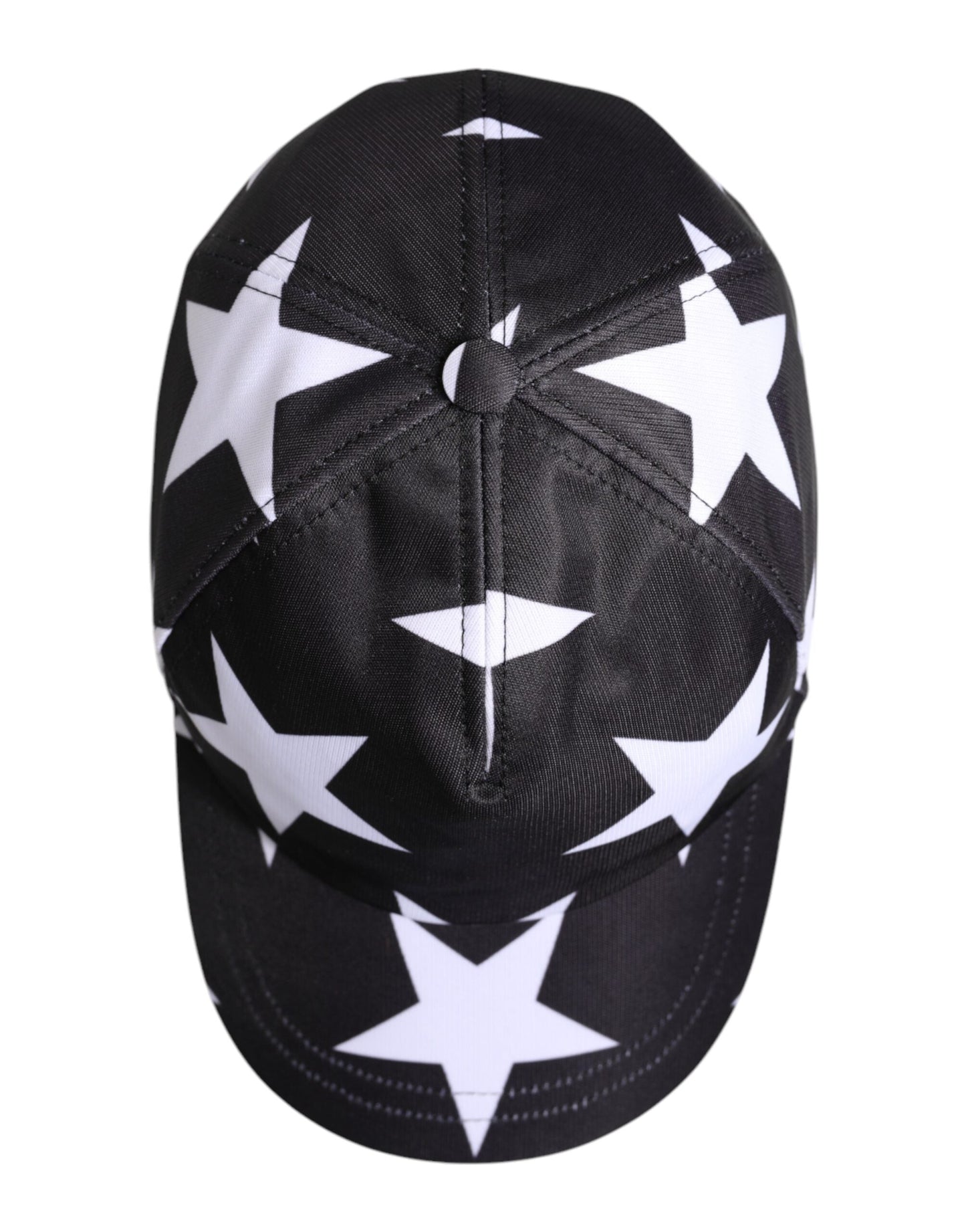 Dolce & Gabbana Black Star Print Polyester Baseball Cap